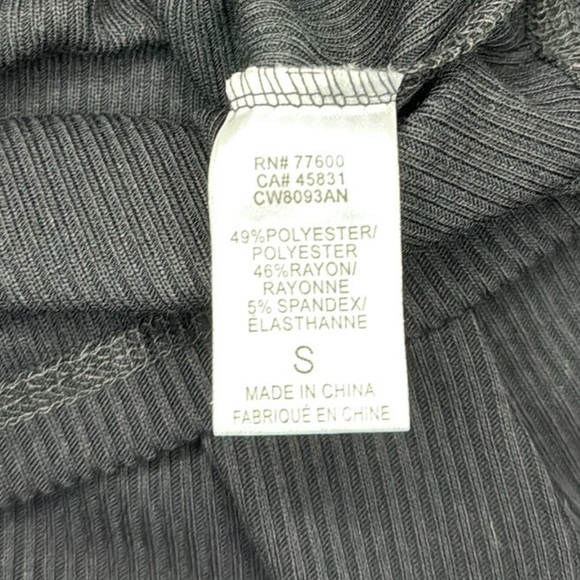 Chaser black waffle knit Henley dolman long sleeve top S - Picture 9 of 11